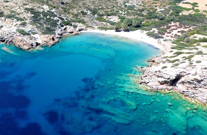 Zandstrand van Itanos in het oosten van Kreta