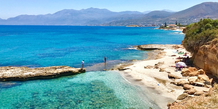 Sarantaris beach bij Chersonissos op Kreta