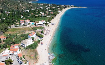 Agios Isidoros beach in het zuiden van Lesbos