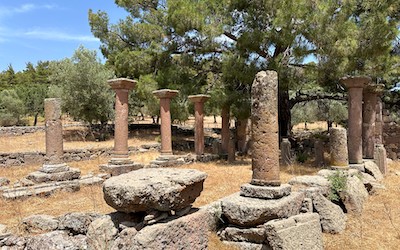 Archeologische basiliek op Lesbos