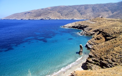 Pidima Grias beach op Andros eiland