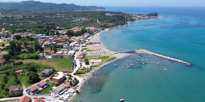 Roda vanuit de lucht op Corfu