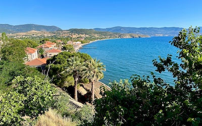 Strand van Molyvos op Lesbos