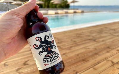 Sedusa bier van Sigri micro-brewery op Lesbos