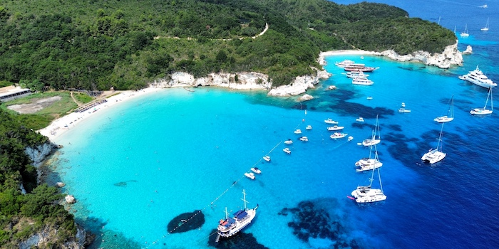 Antipaxos stranden in Griekenland