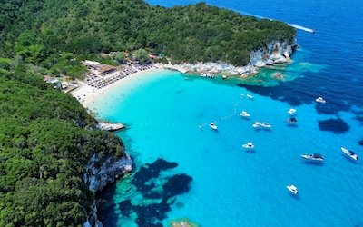 Vrika beach op Antipaxos