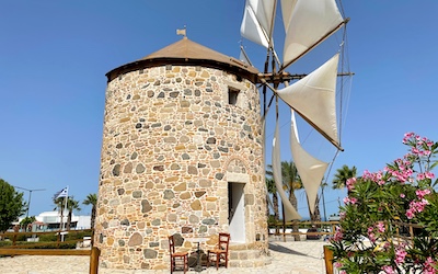 Oude windmolen van Antimachia op Kos