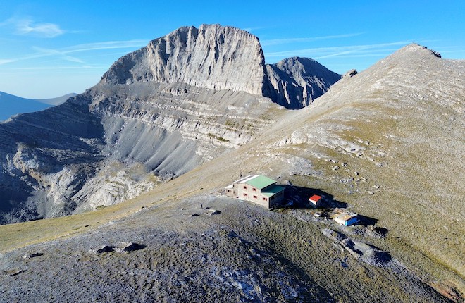 Gezellige berghutten op Mount Olympus in Pieria