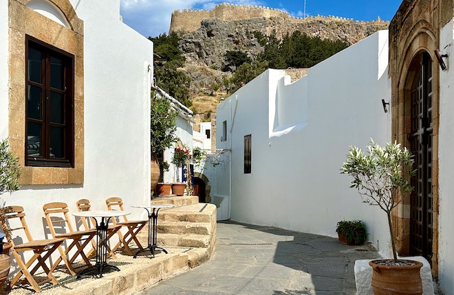 Lindos bij leukste dorpen van Rhodos