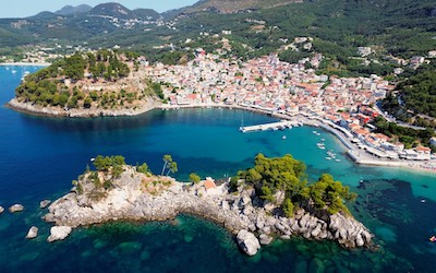 Parga vanuit de lucht