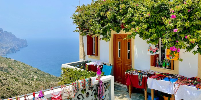 Bergdorp Olympos in het noorden van Karpathos