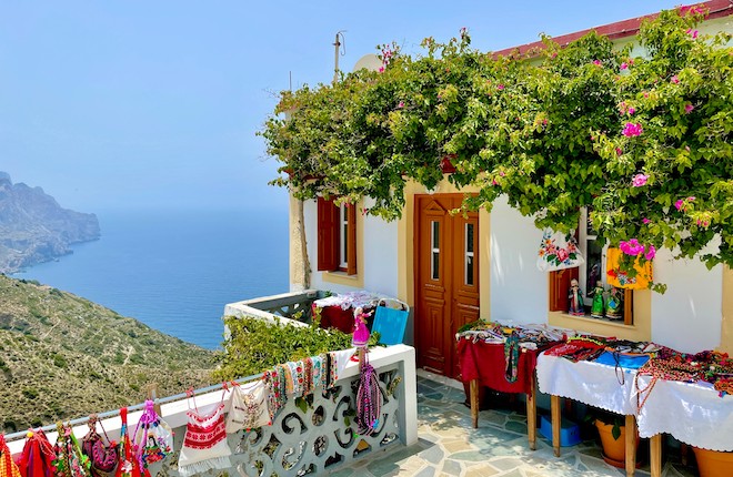 Traditionele woning in Olympos op Karpathos