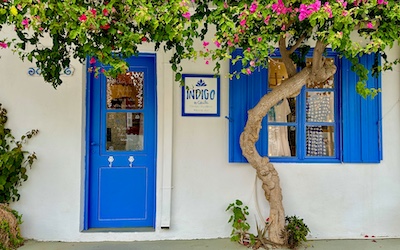 Mochlos boutique shop op Kreta tijdens vakantie