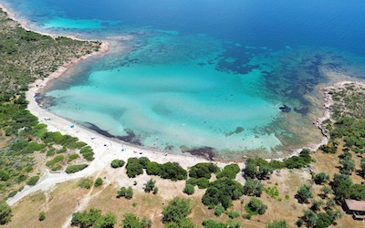 Chrissi Ammos beach bij de Tokmakia eilanden