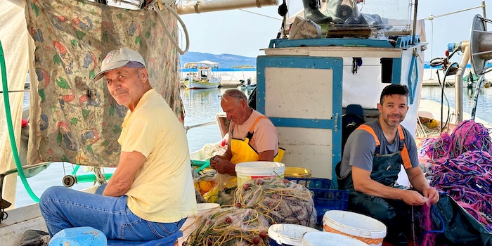 Sardines uit Skala Kalloni op Lesbos vissersboot