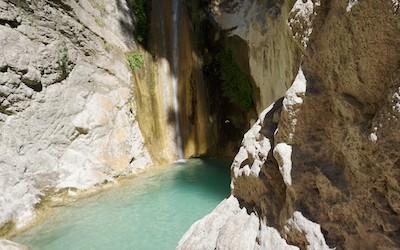 Dimosari watervallen bij Nidri