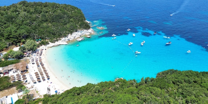 Vrika beach op Anti Paxos in Griekenland