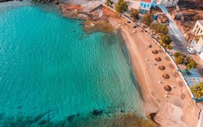 Mooi strandje bij Fry op Kasos