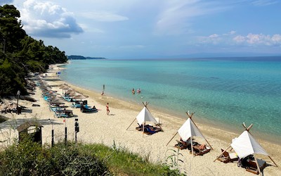 Pefkohori beach op Chalkidiki