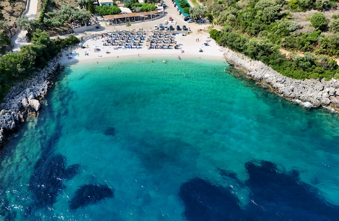 Ammoglossa Beach vanuit de lucht