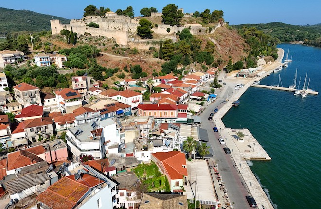 Vonitsa stadje in Akarnania met fort