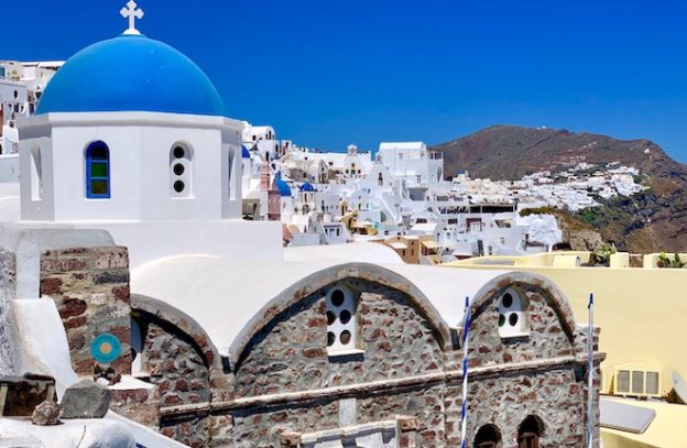 In Oia op eiland Santorini