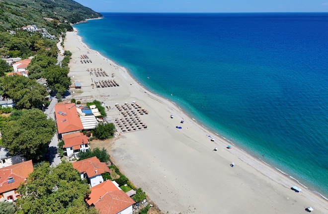 Chorefto zandstrand oostkust Pilion