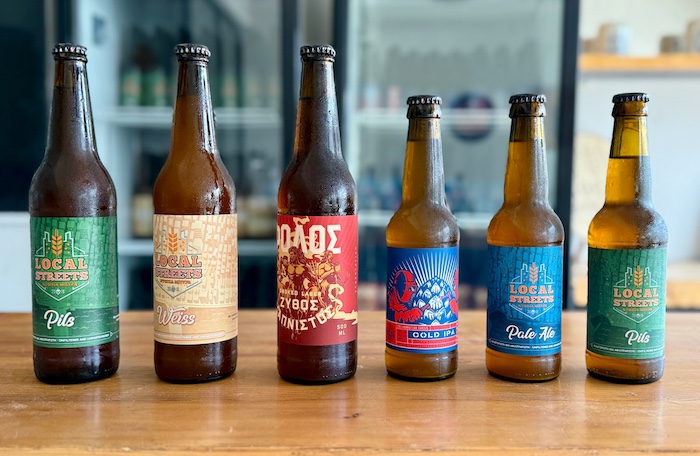 Biersoorten Local Streets op de bar