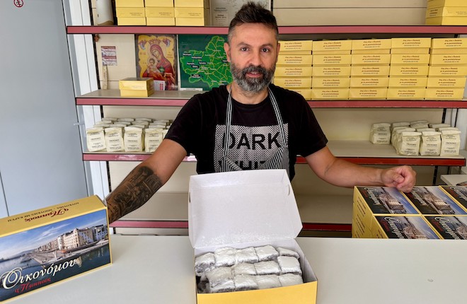Loukoumi van Pappous in Volos Griekenland