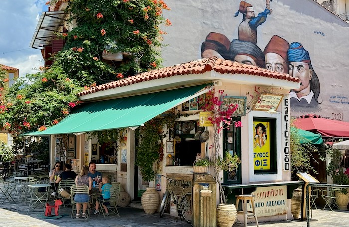In het oude centrum van Kalamata Griekenland