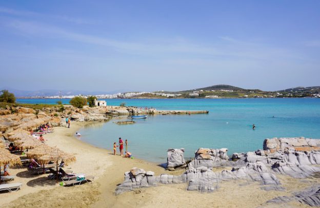 Kolimbithres beach op Griekse eiland Paros