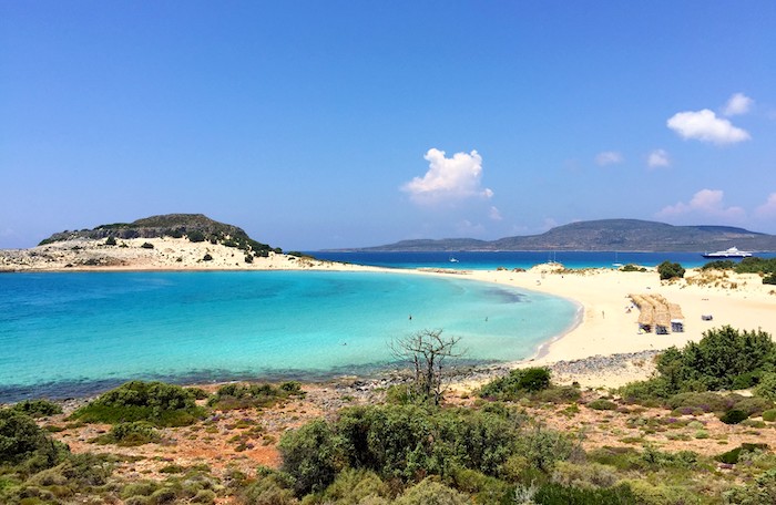 Simos beach op het eilandje Elafonissos