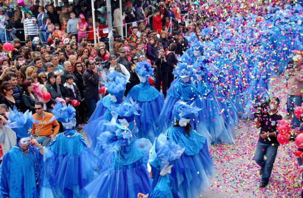 Carnaval vieren in Rethymnon in Griekenland