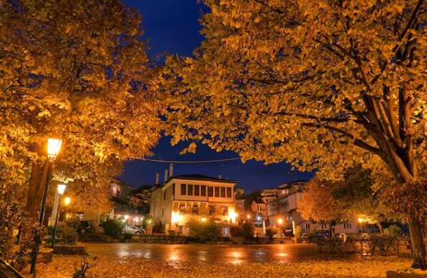 Herfst in Kastoria in Griekenland
