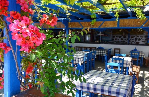 Griekse taverne op eiland Evia dichtbij Athene