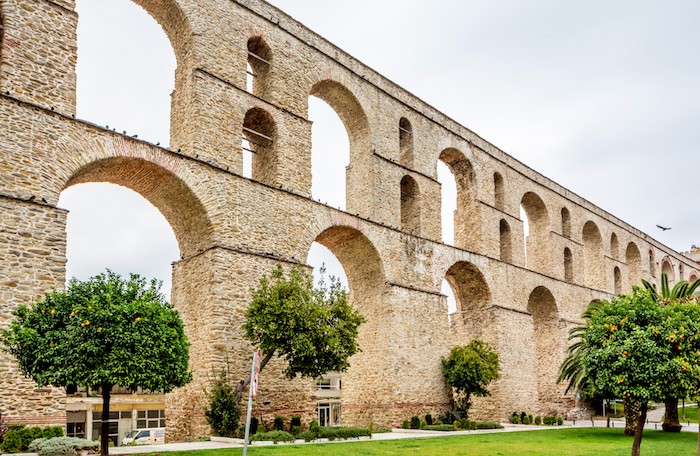 Romeins Aquaduct in Kavala