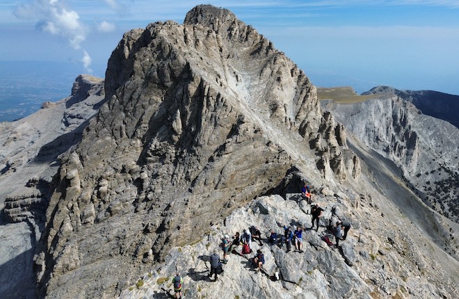 Olympus hoogste berg van Griekenland met Mytikas piek