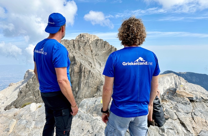 Bas op de Skolio-top van Mount Olympus in Griekenland