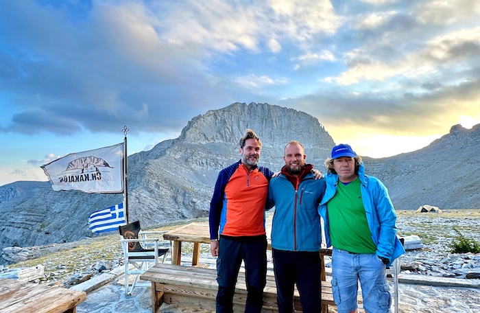 Christos Kakalos berghut Mount Olympus overnachten